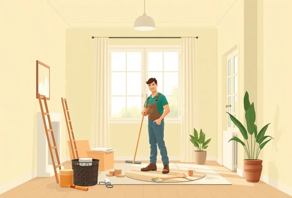 Intérieur rénové après travaux de peinture à Saint-Leu-la-Forêt