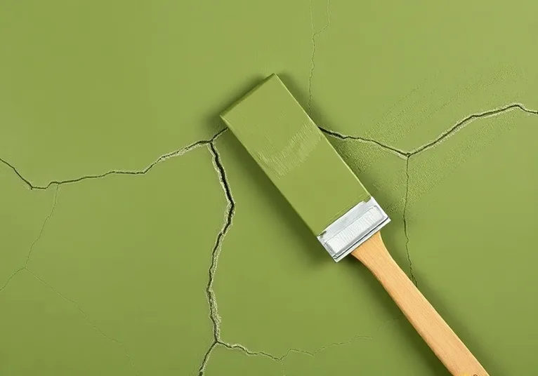 Ponçage et rebouchage des fissures avant mise en peinture